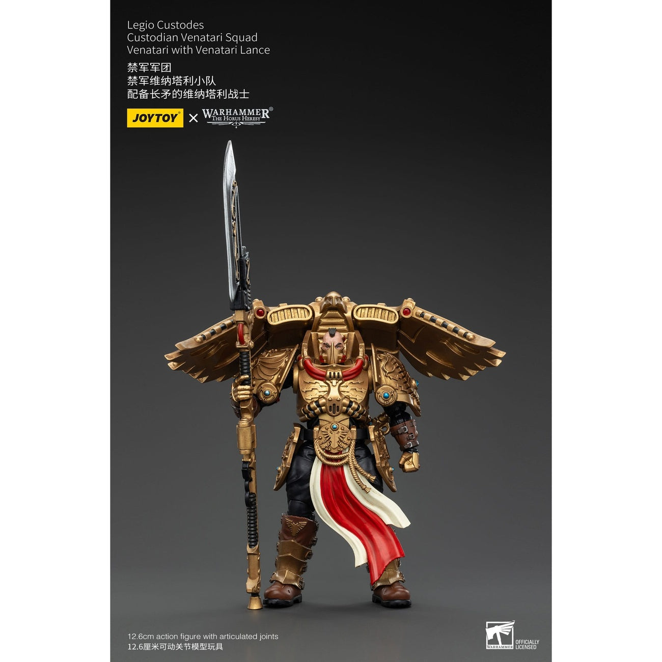 Immagine del prodotto Warhammer The Horus Heresy Action figure 1/18 Legio Custodes Custodian Venatari Squad Venatari con Venatari Lance 13 cm