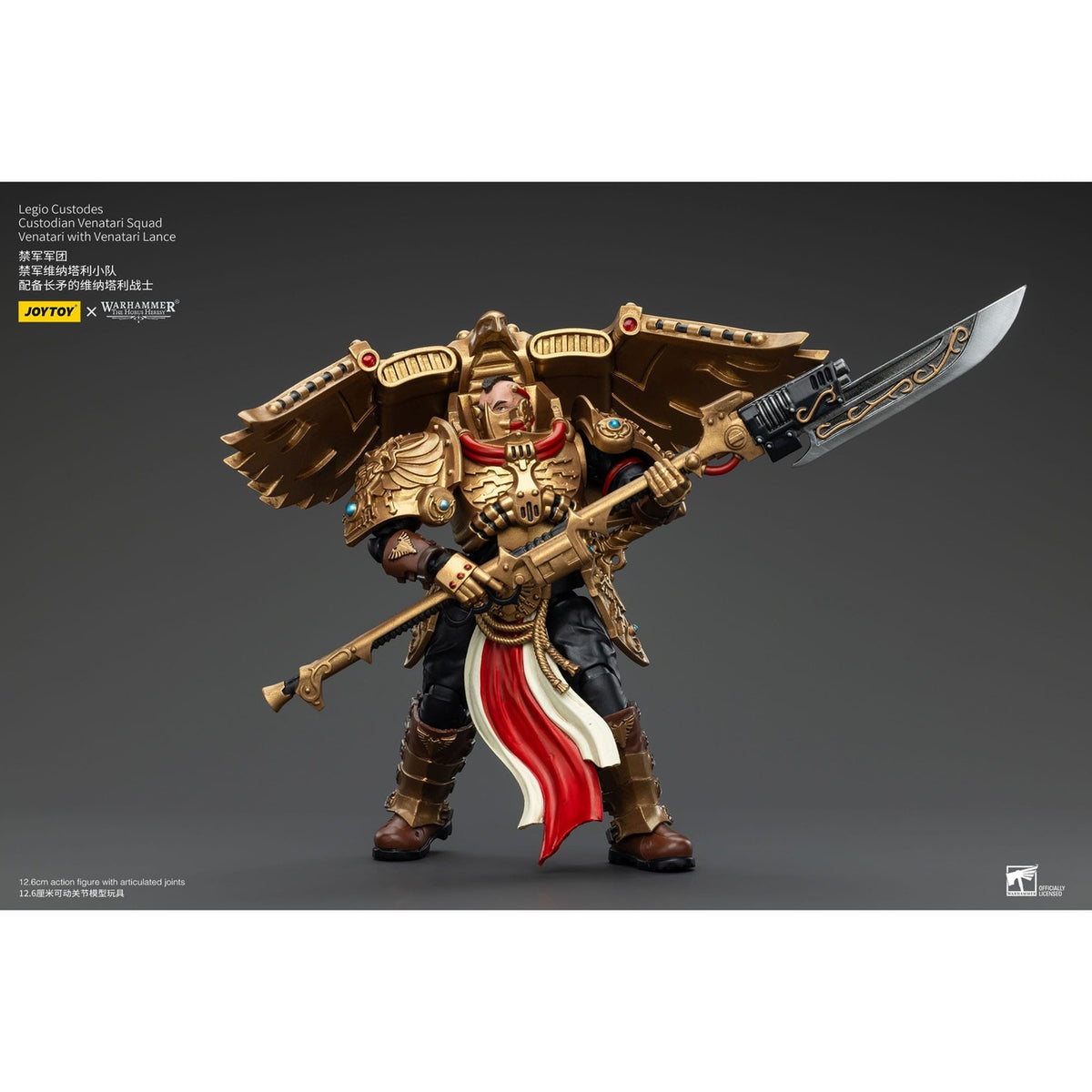 Immagine del prodotto Warhammer The Horus Heresy Action figure 1/18 Legio Custodes Custodian Venatari Squad Venatari con Venatari Lance 13 cm