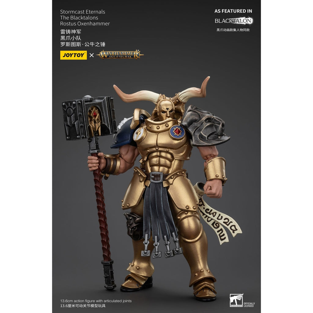 Immagine del prodotto Warhammer Age of Sigmar Action figure Stormcast Eternals The Blacktalons Rostus Oxen Hammer 20 cm