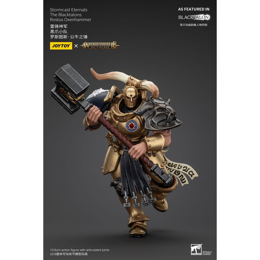 Immagine del prodotto Warhammer Age of Sigmar Action figure Stormcast Eternals The Blacktalons Rostus Oxen Hammer 20 cm