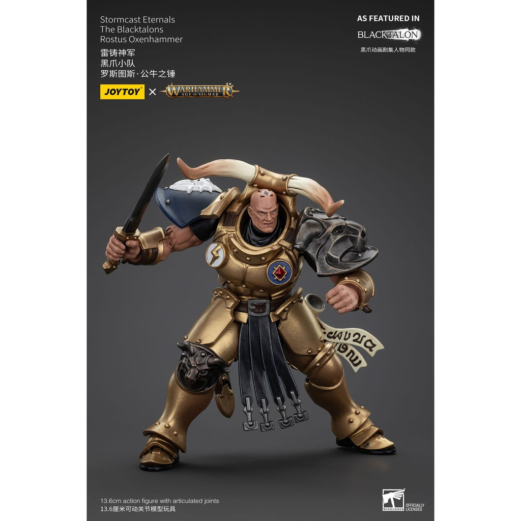 Immagine del prodotto Warhammer Age of Sigmar Action figure Stormcast Eternals The Blacktalons Rostus Oxen Hammer 20 cm