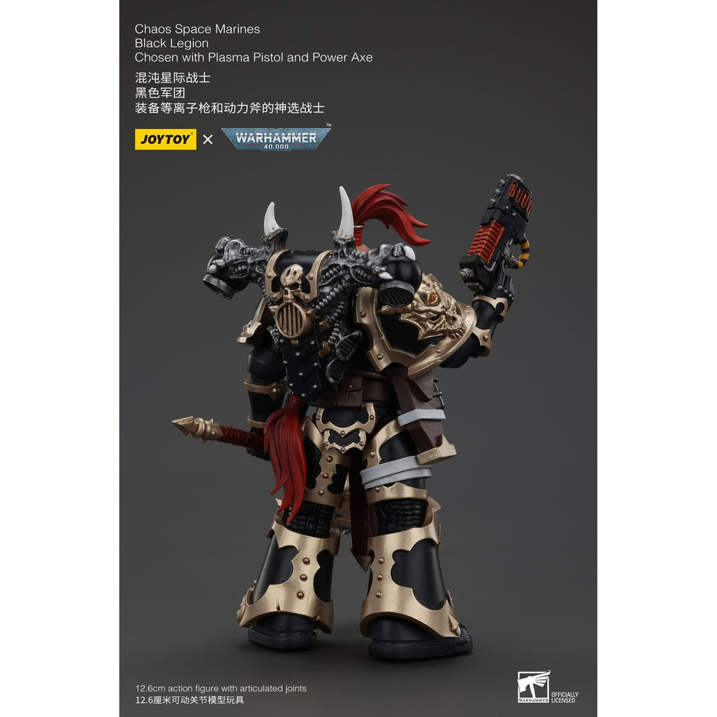 Immagine del prodotto Action figure Warhammer 40k Chaos Space Marines Black Legion Chosen con plasma pistol e power axe 20 cm