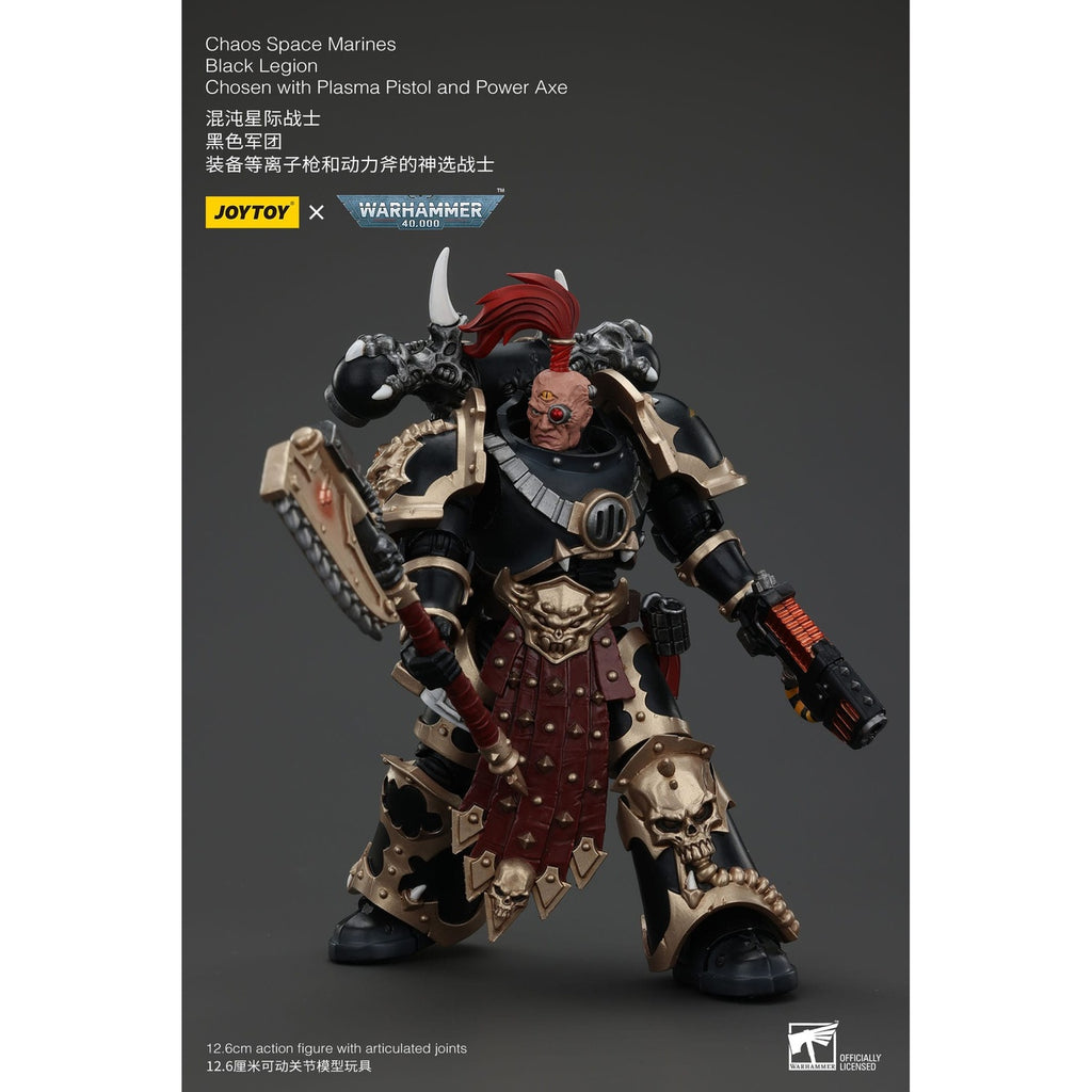 Immagine del prodotto Action figure Warhammer 40k Chaos Space Marines Black Legion Chosen con plasma pistol e power axe 20 cm