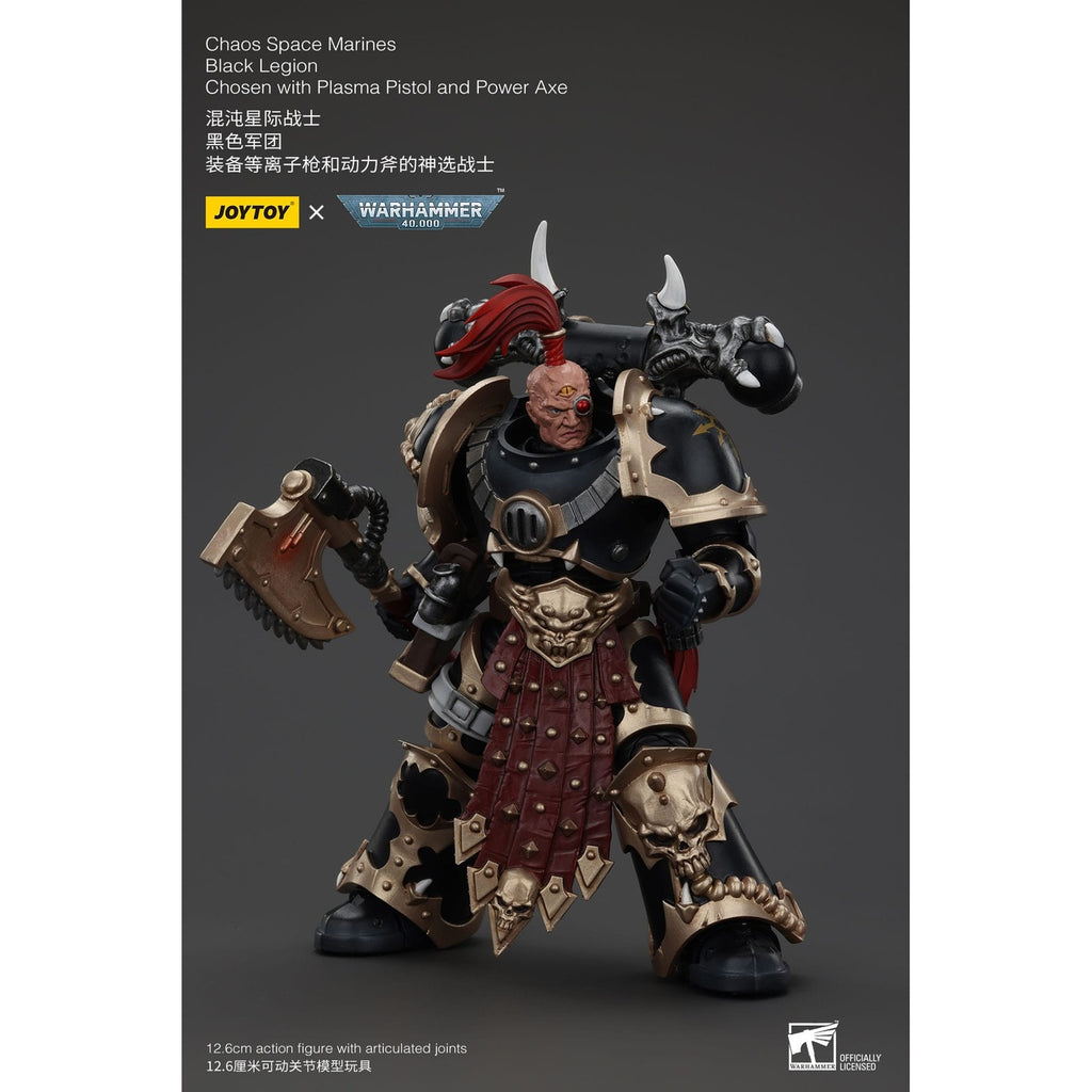Immagine del prodotto Action figure Warhammer 40k Chaos Space Marines Black Legion Chosen con plasma pistol e power axe 20 cm