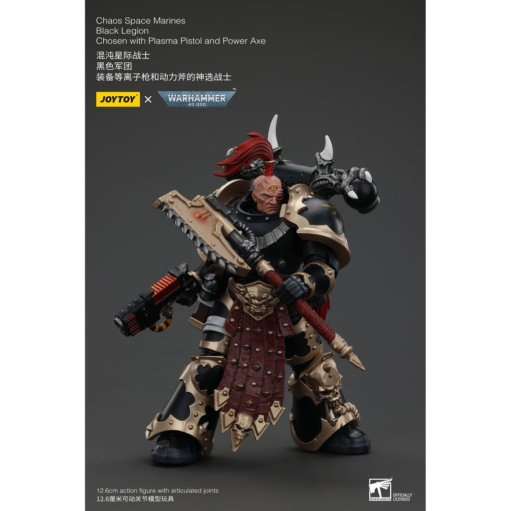 Immagine del prodotto Action figure Warhammer 40k Chaos Space Marines Black Legion Chosen con plasma pistol e power axe 20 cm