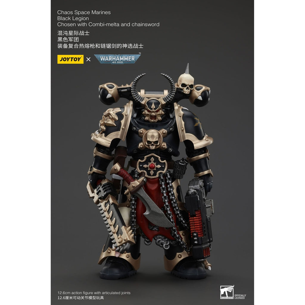Immagine del prodotto Warhammer 40k Action figure Chaos Space Marines Black Legion Chosen con Combi-melta e Chainsword 20 cm