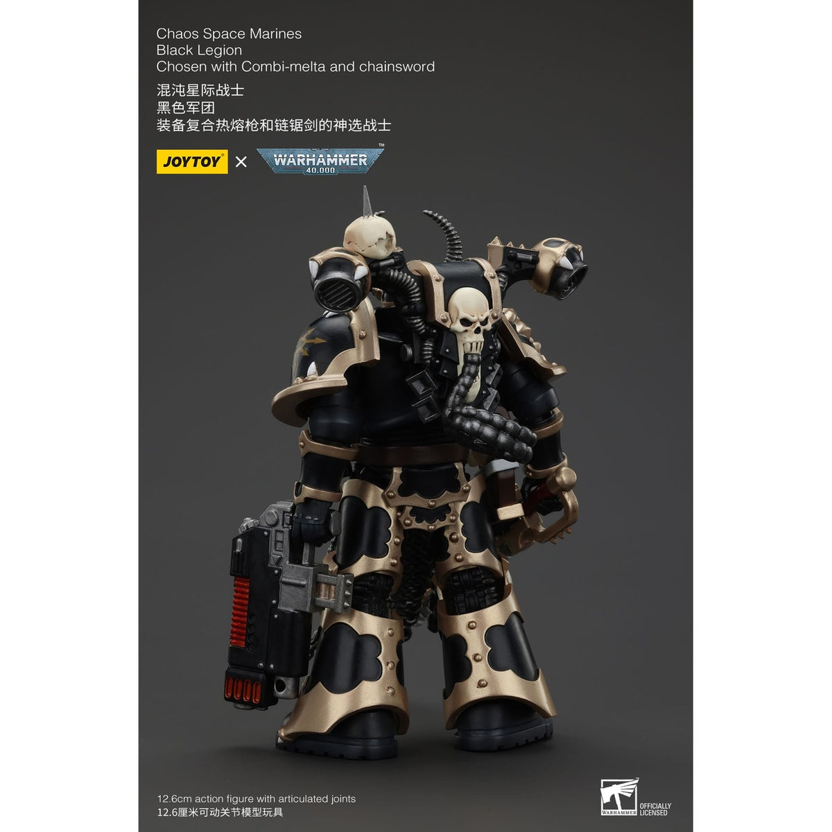 Immagine del prodotto Warhammer 40k Action figure Chaos Space Marines Black Legion Chosen con Combi-melta e Chainsword 20 cm
