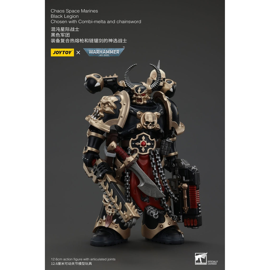 Immagine del prodotto Warhammer 40k Action figure Chaos Space Marines Black Legion Chosen con Combi-melta e Chainsword 20 cm