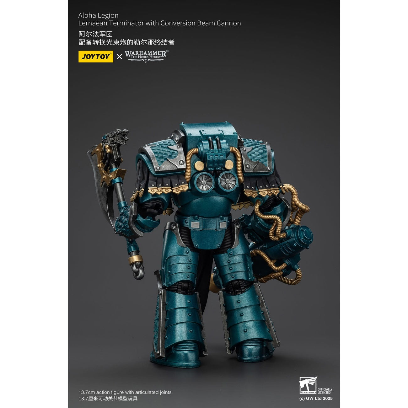 Immagine del prodotto Warhammer The Horus Heresy action figure Alpha Legion Lernaean Terminator con Conversion Beam Cannon 20 cm
