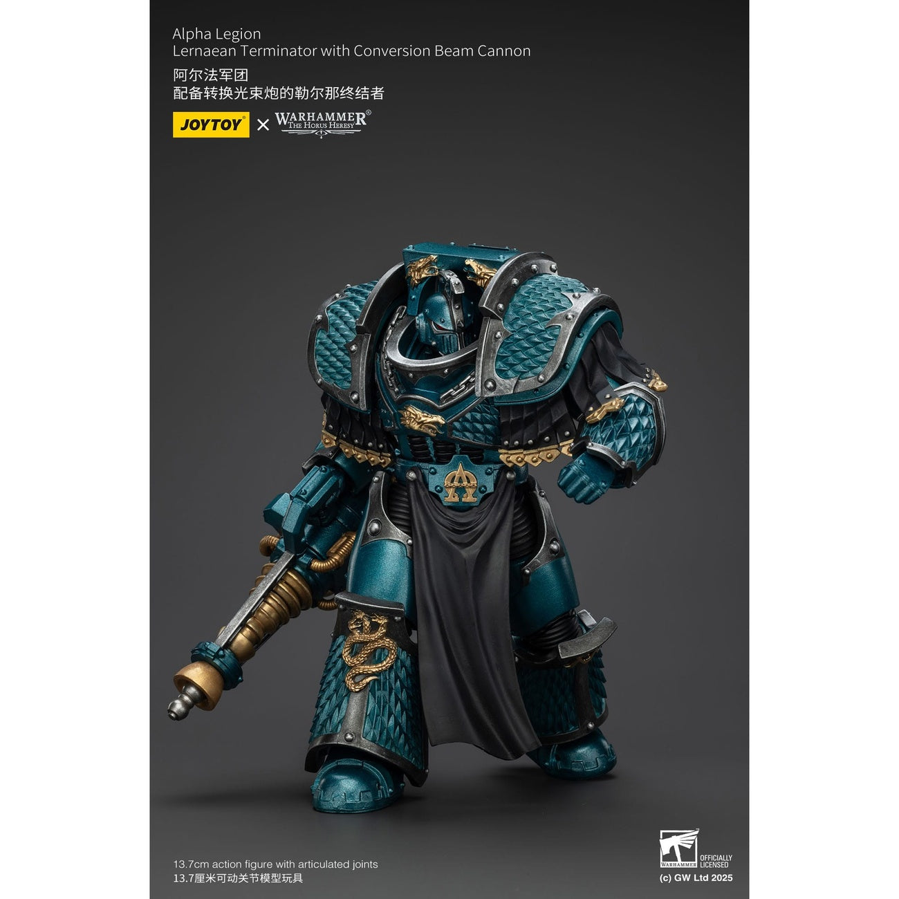Immagine del prodotto Warhammer The Horus Heresy action figure Alpha Legion Lernaean Terminator con Conversion Beam Cannon 20 cm