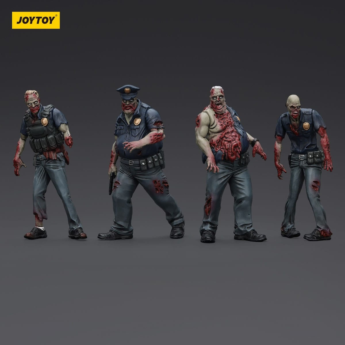 Immagine del prodotto Zombie Dark Source action figure Set da 4 Police (Male) 8 cm