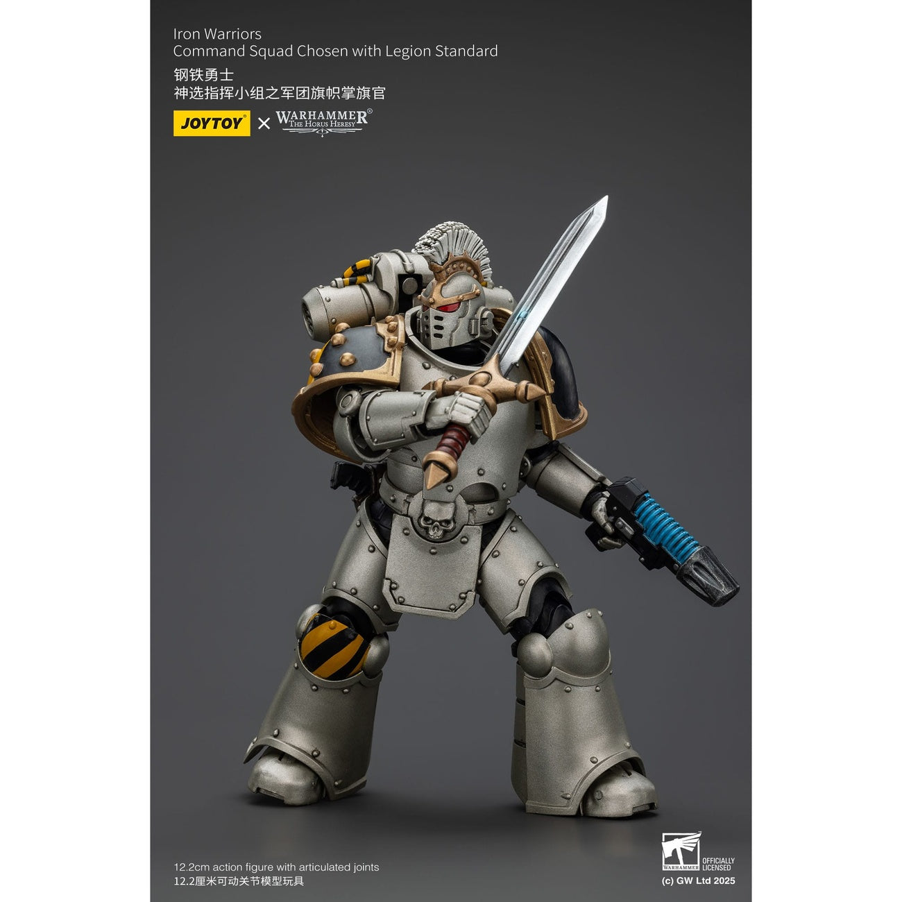 Immagine del prodotto Warhammer The Horus Heresy Action figure 1/18 Iron Warriors Command Squad Chosen con Legion Standard 12 cm