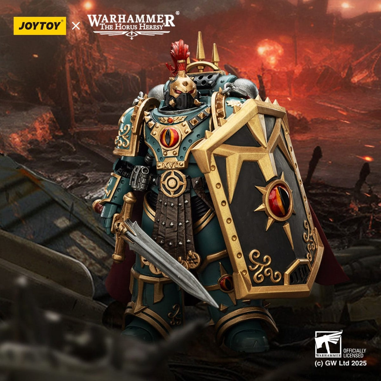 Immagine del prodotto Warhammer The Horus Heresy action figure Sons of Horus Little Horus Aximand Captain of the 5th Company 20 cm