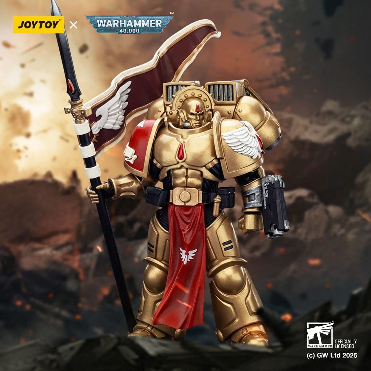 Immagine del prodotto Warhammer 40,000: Combat Patrol Blood Angels Action figure Sanguinary Guard 3 con Angelus Boltgun e Encarmine Spear 20 cm