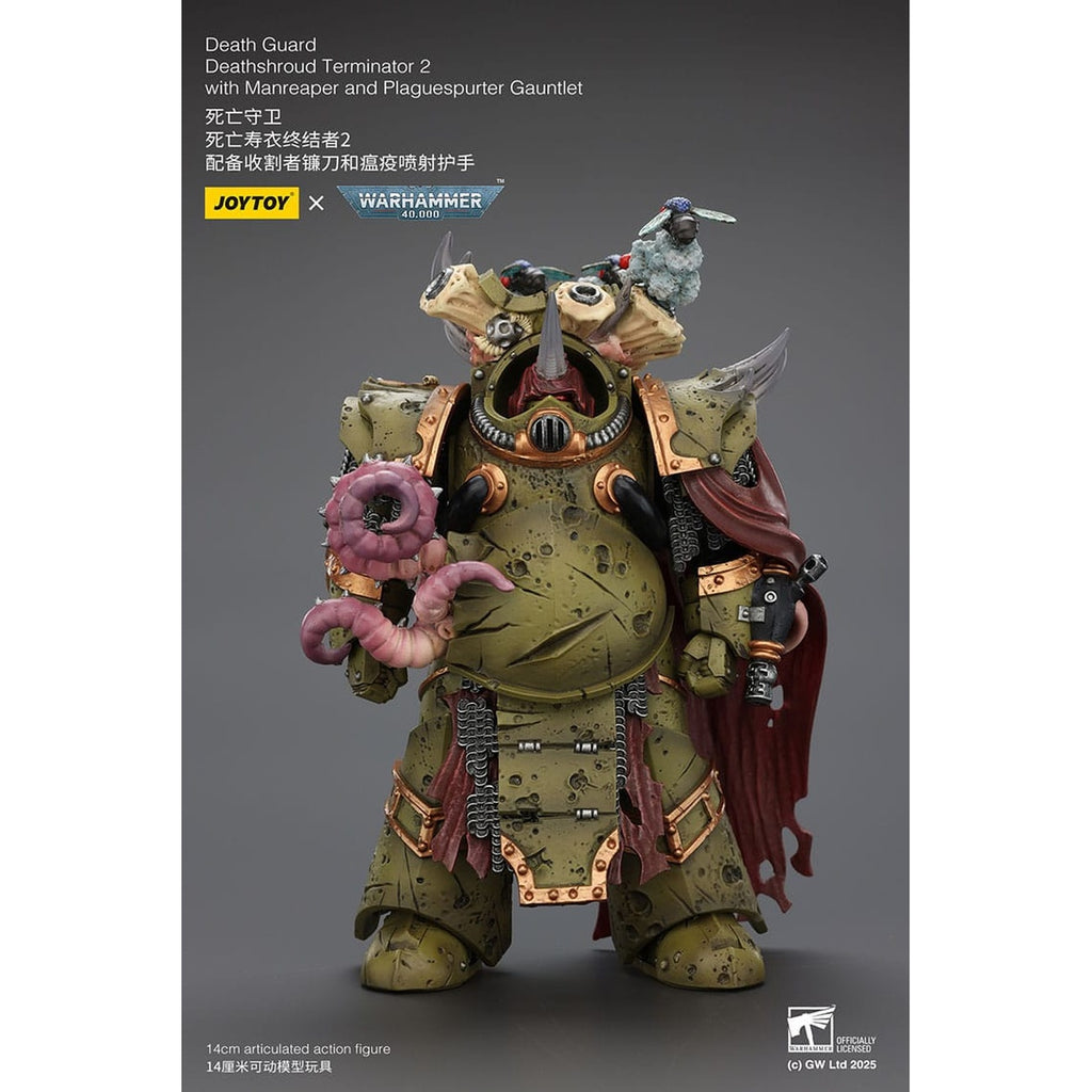 Immagine del prodotto Warhammer 40k Action figure 1/18 Death Guard Deathshroud Terminator 2 con Manreaper e Plaguespurter Gauntlet 14 cm