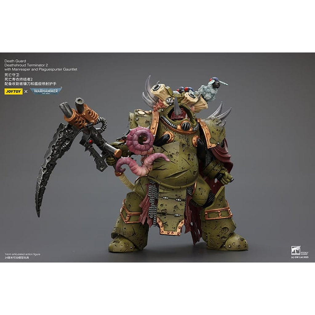 Immagine del prodotto Warhammer 40k Action figure 1/18 Death Guard Deathshroud Terminator 2 con Manreaper e Plaguespurter Gauntlet 14 cm