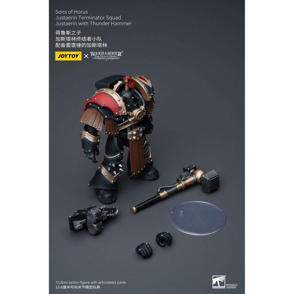 Immagine del prodotto Warhammer The Horus Heresy action figure 1/18 Sons of Horus Justaerin Terminator Squad Justaerin con Thunder Hammer 12 cm