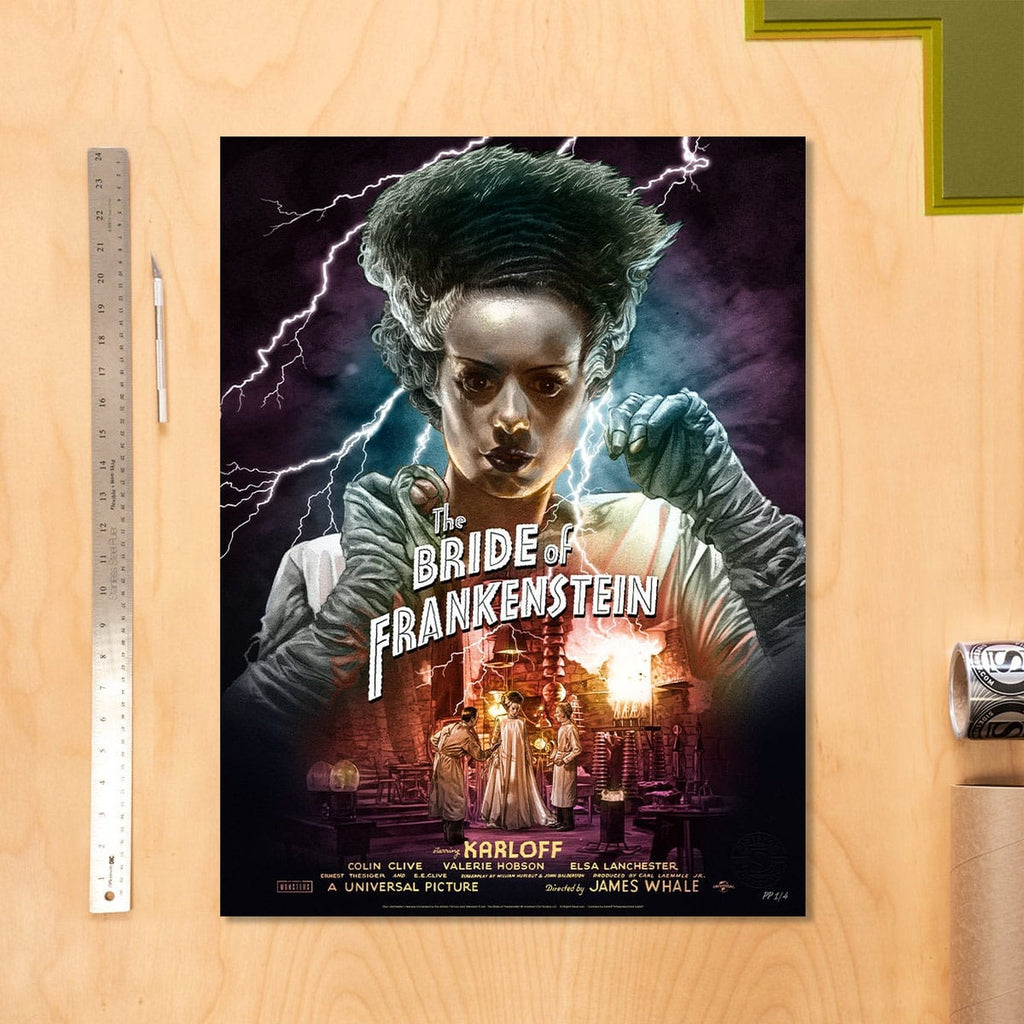 Immagine del prodotto La Moglie di Frankenstein Poster Artistico Bride of Frankenstein (Color Variant) di Ruiz Burgos 61 x 46 cm – senza cornice
