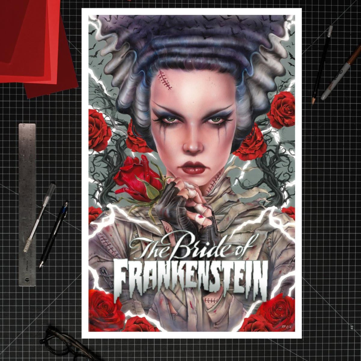 Immagine del prodotto La sposa di Frankenstein stampa d’arte Bride Afterlife by Brian M. Viveros 61 x 41 cm – senza cornice