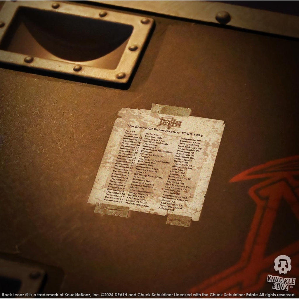 Immagine del prodotto Death Rock Ikonz On Tour Road Case Statua & Sfondo Palco Set The Sound of Perseverance Tour 1998