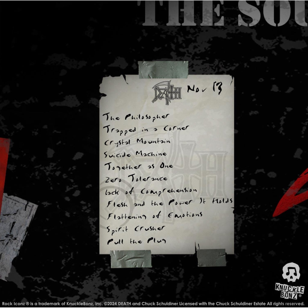 Immagine del prodotto Death Rock Ikonz On Tour Road Case Statua & Sfondo Palco Set The Sound of Perseverance Tour 1998