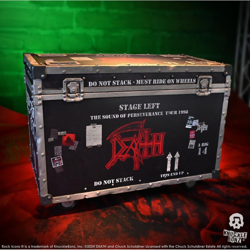Immagine del prodotto Death Rock Ikonz On Tour Road Case Statua & Sfondo Palco Set The Sound of Perseverance Tour 1998