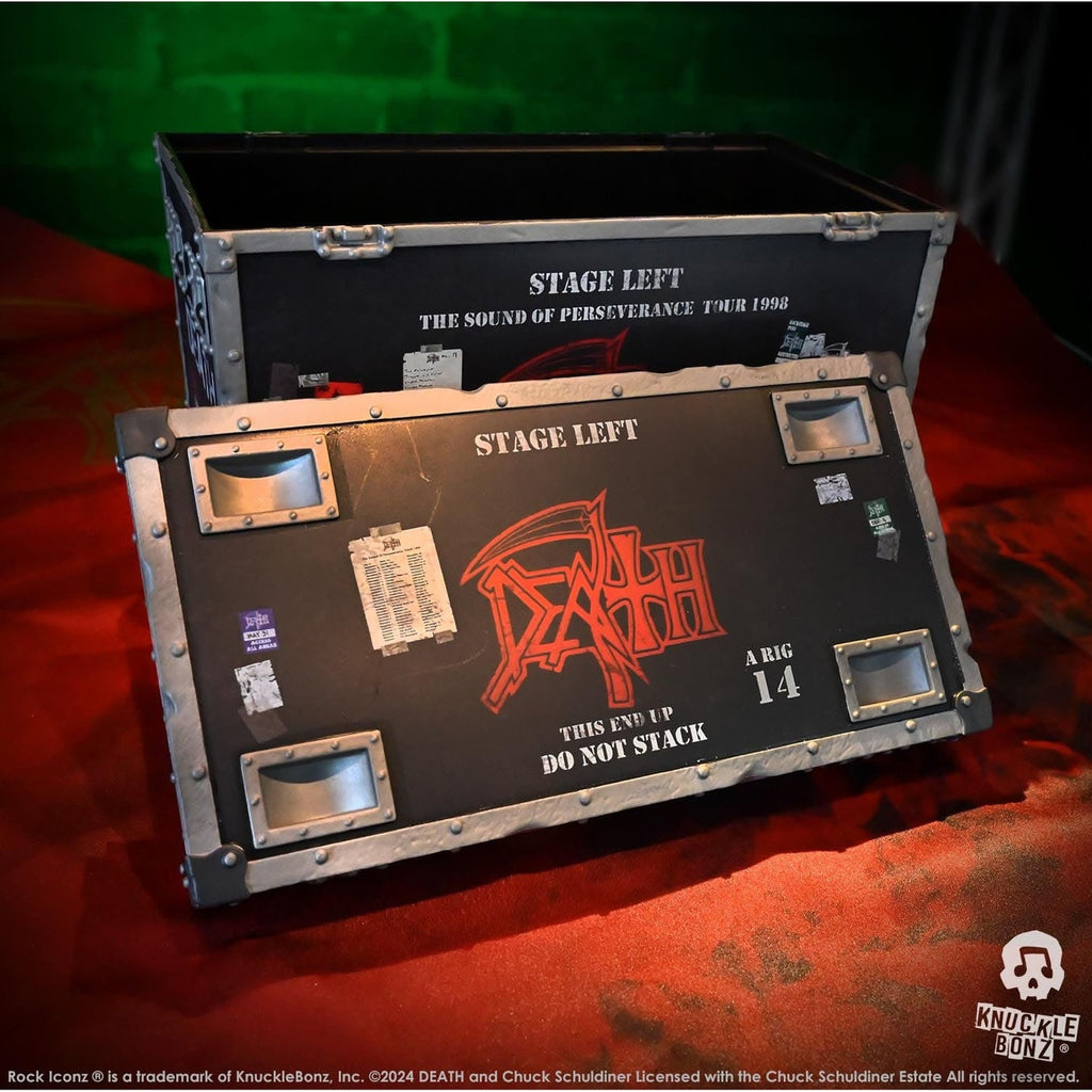 Immagine del prodotto Death Rock Ikonz On Tour Road Case Statua & Sfondo Palco Set The Sound of Perseverance Tour 1998