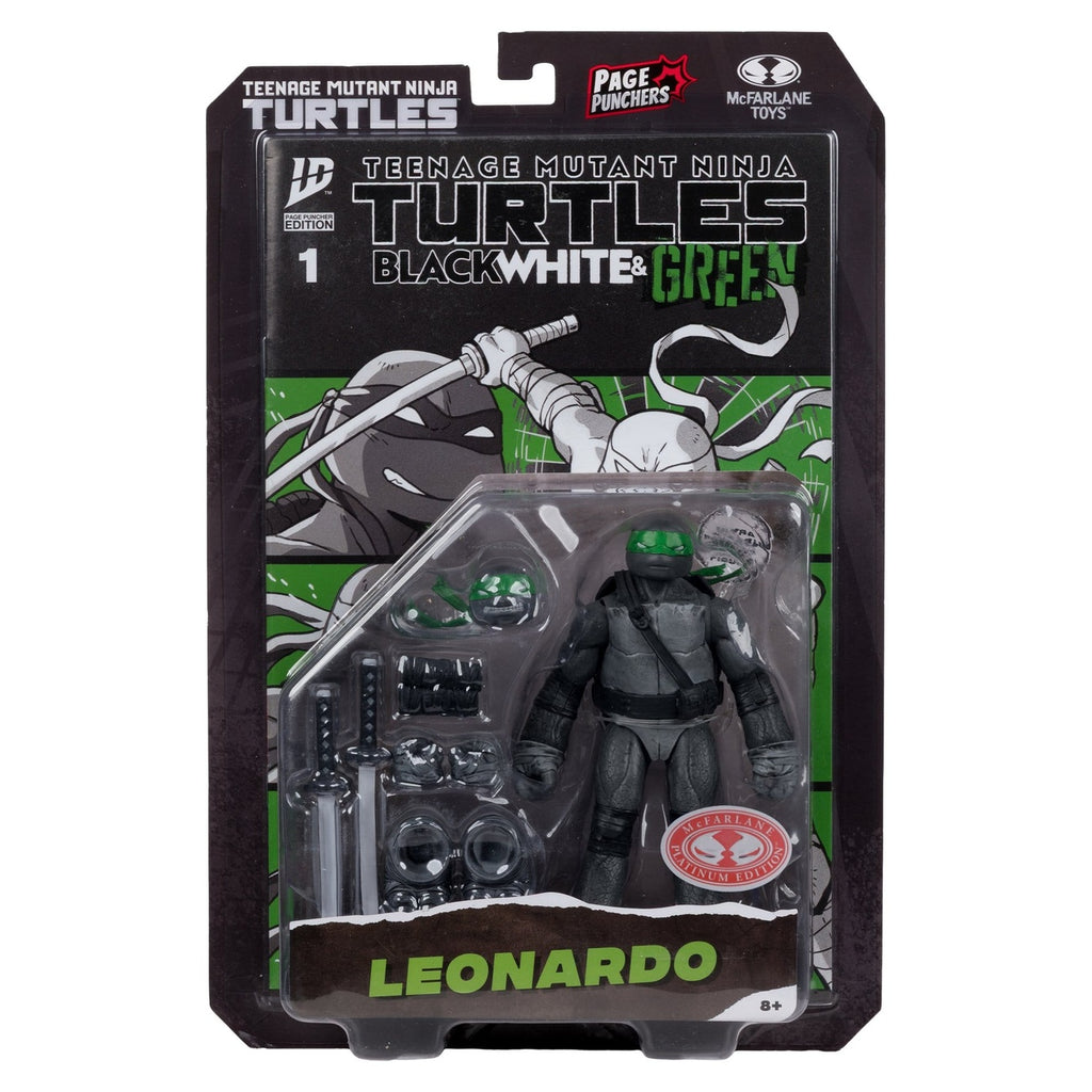 Immagine del prodotto Teenage Mutant Ninja Turtles Page Punchers action figure Leonardo (Black White & Green) (Red Platinum Edition) 13 cm