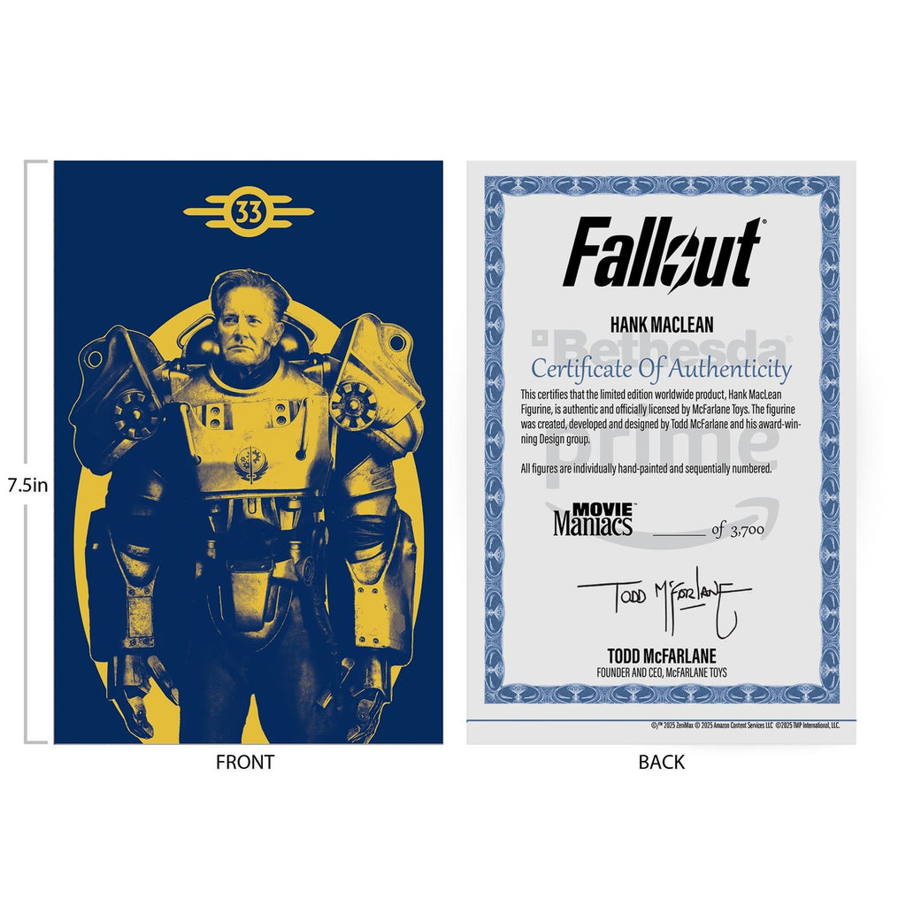 Immagine del prodotto Fallout Movie Maniacs action figure Hank Maclean (Stagione 2) (Red Platinum Edition) 17 cm