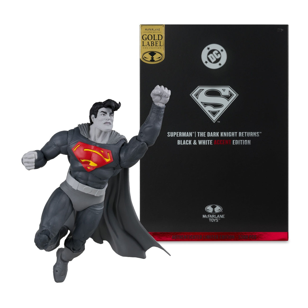 Immagine del prodotto Action figure DC Multiverse Superman (The Dark Knight Returns) (Black & White Accent Edition) (Gold Label) 18 cm