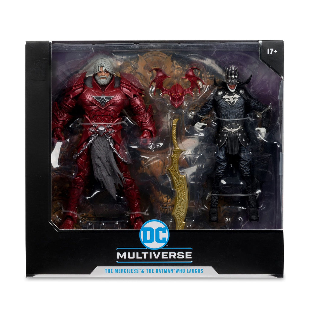 Immagine del prodotto DC Multiverse McFarlane Collector Edition Action figure Confezione da 2 n. 04 Batman Who Laughs (Knight Armor) & Merciless (Dark)