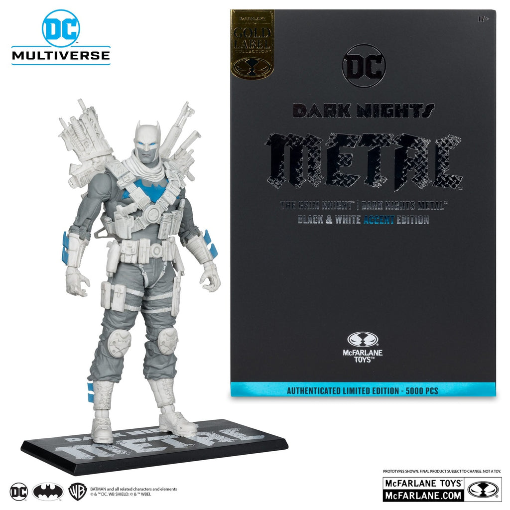 Immagine del prodotto Action figure DC Multiverse The Grim Knight (Dark Nights: Metal) (Black & White Accent Edition) (Gold Label) 18 cm