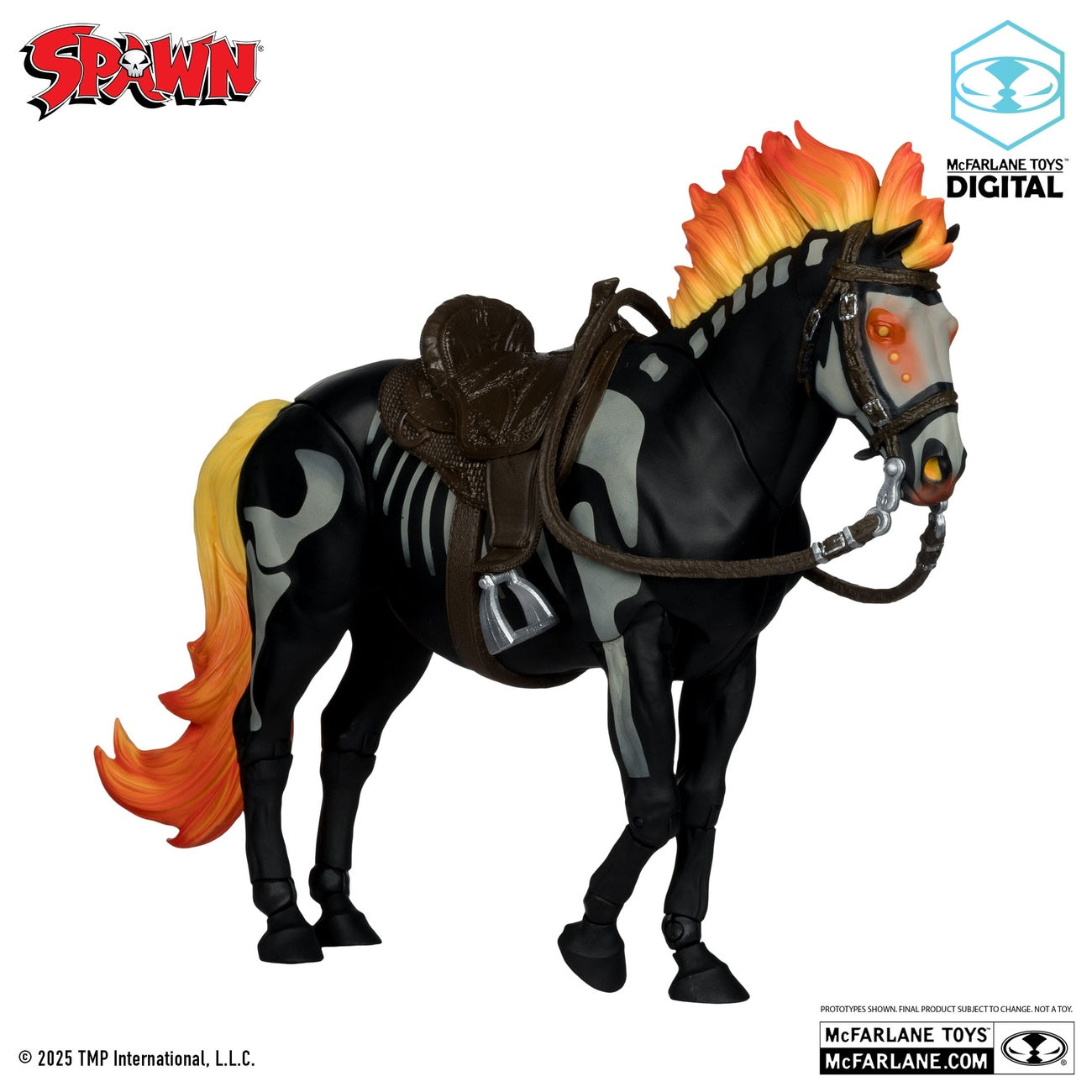 Immagine del prodotto Action figure Spawn Bloodaxe con cavallo (Spawn: The Dark Ages) (McFarlane Toys 30th Anniversary) (Gold Label) 18 cm