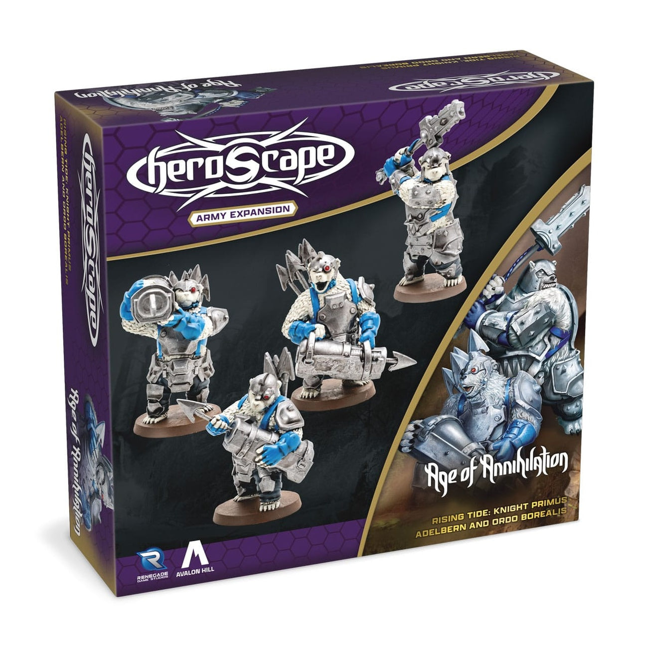 Immagine del prodotto Heroscape Espansione Rising Tide – Knight Primus Adelbern & Ordo Borealis Army *Versione inglese*