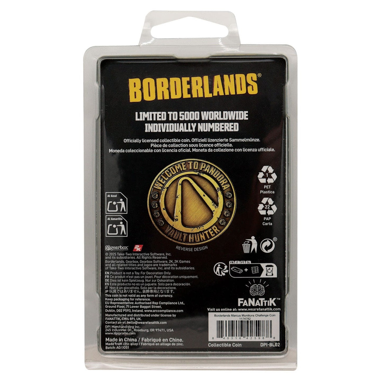 Product image Borderlands Collectible Coin Marcus Munitions Limited Edition