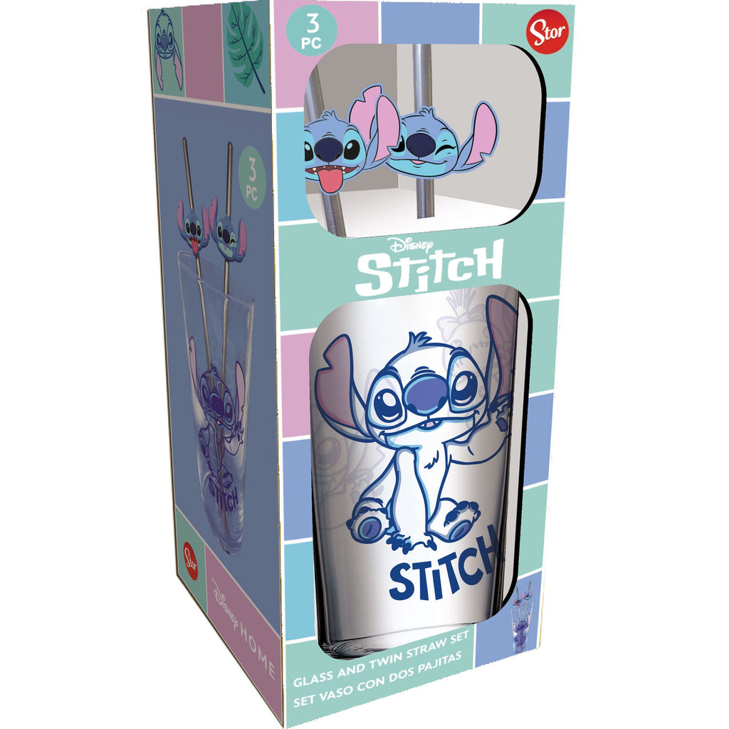 Immagine del prodotto Lilo & Stitch bicchiere in vetro Tumbler con cannucce Stitch 485 ml
