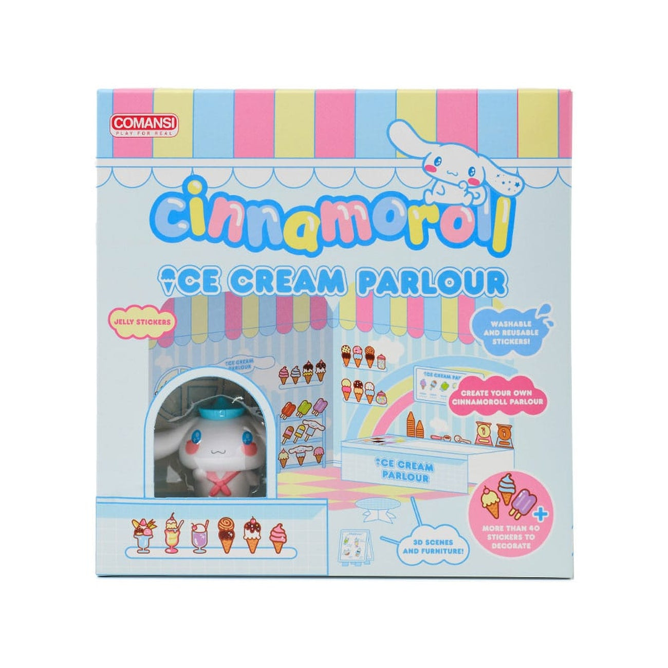 Immagine del prodotto Hello Kitty and Friends Mini Figure Sticker House Cinnamoroll Ice Cream Parlour