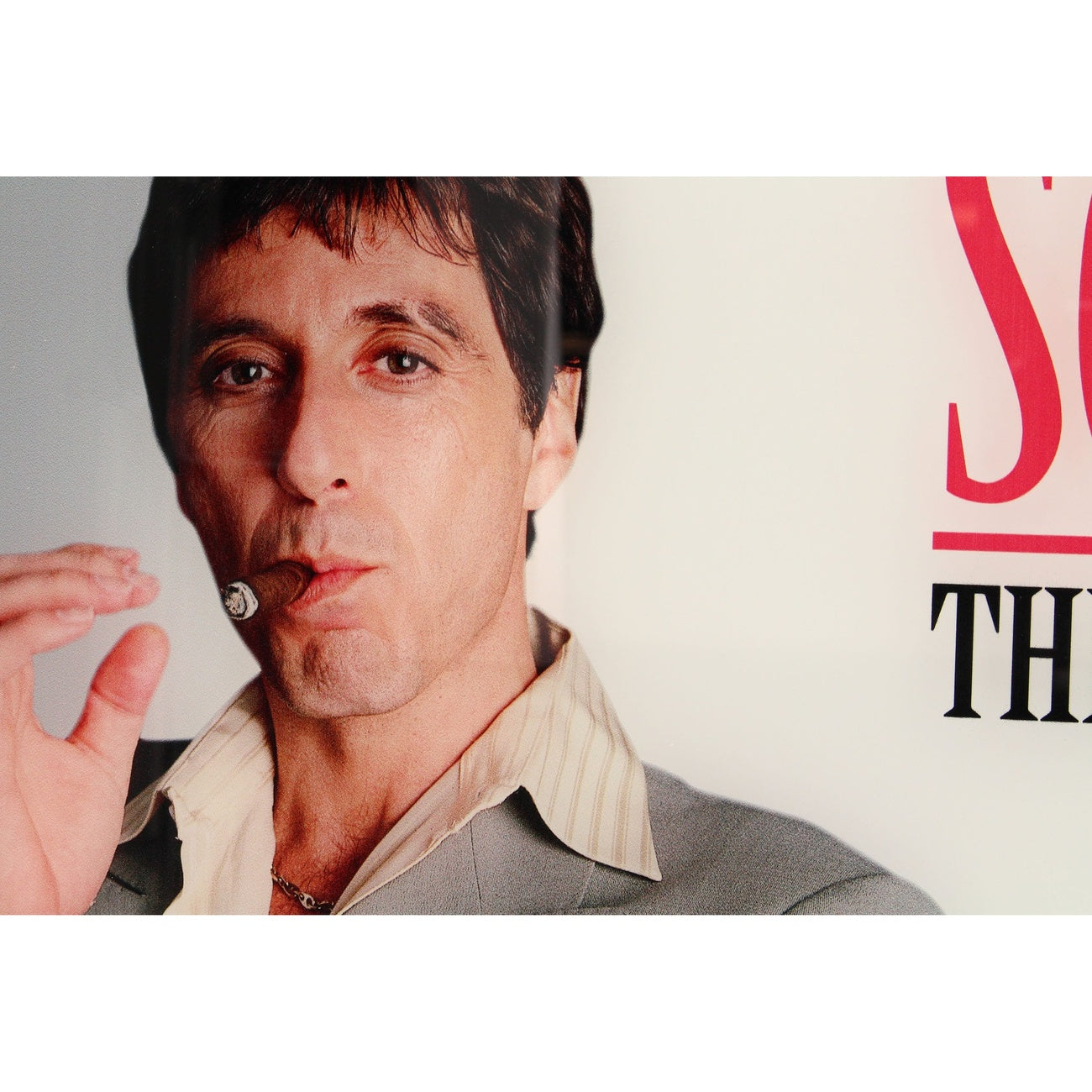 Product image Scarface Glass Poster The World Is Yours (Grey Background) 60 x 30 cm