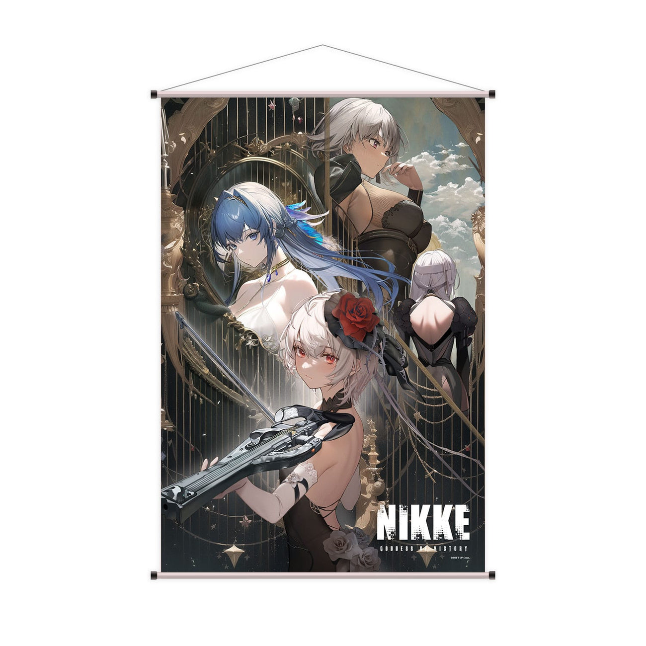 Immagine del prodotto Goddess of Victory: Nikke Wall Scroll Sugar, Helm, Julia & Modernia 60 x 90 cm