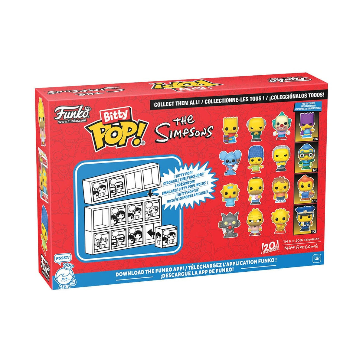 Immagine del prodotto I Simpson Bitty POP! Figure in vinile Confezione da 4 Series 2 2 cm