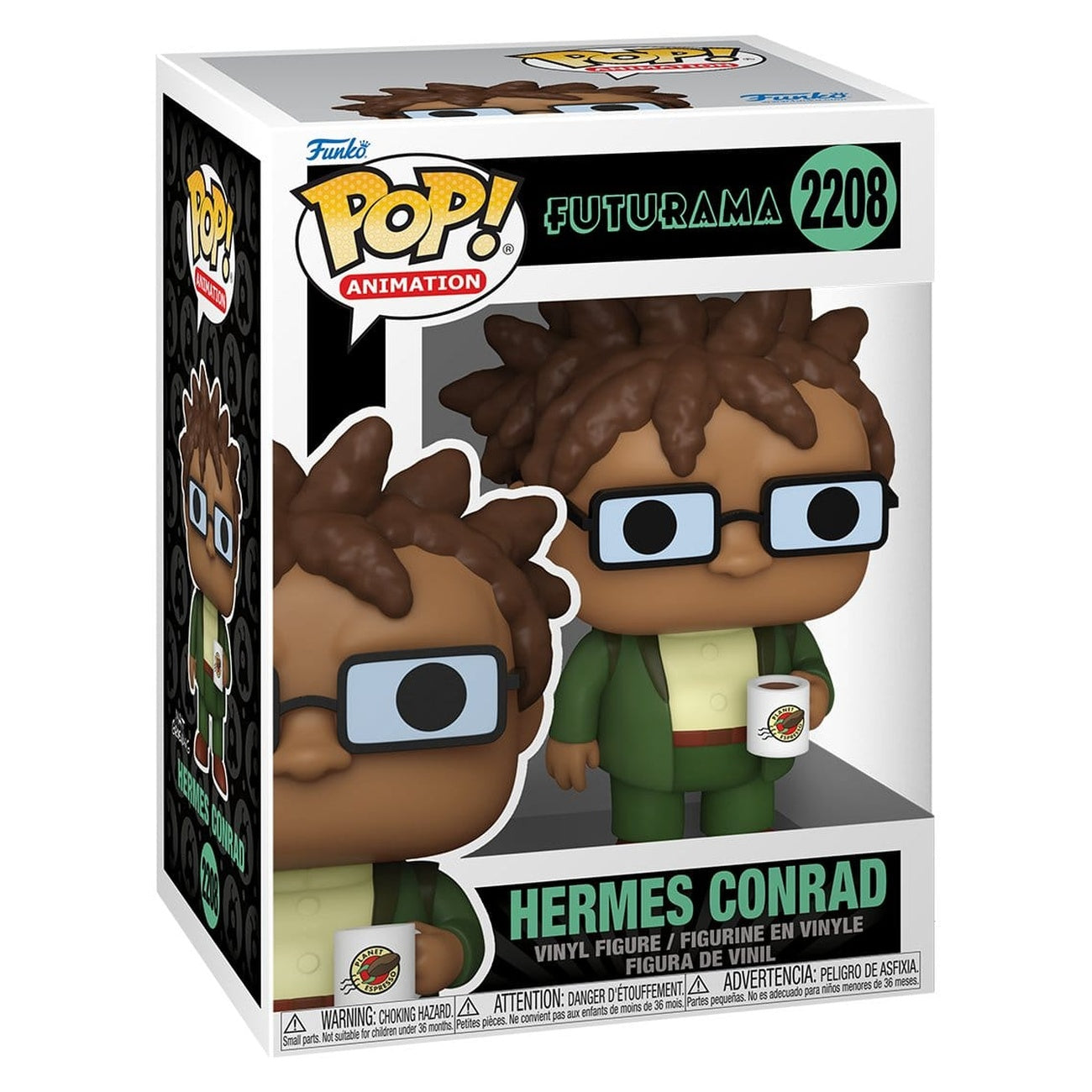 Immagine del prodotto Futurama Pop! Animation figura in vinile Hermes con tazza 9 cm