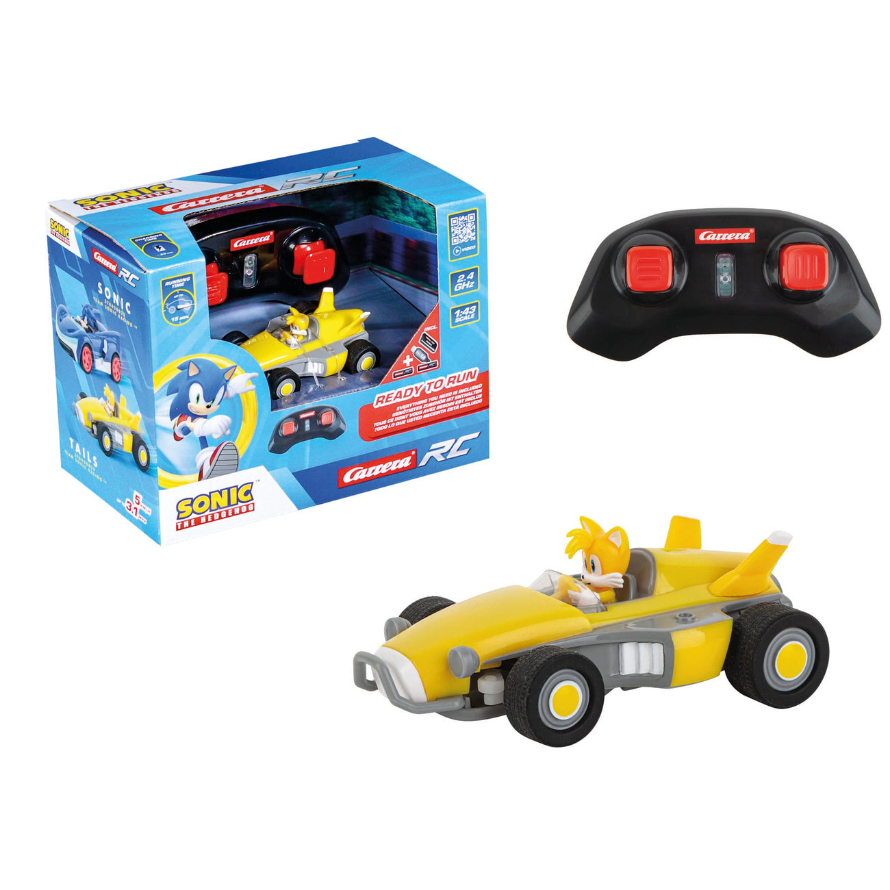 Immagine del prodotto Sonic the Hedgehog Auto RC radiocomandata 1/43 2,4GHz Mini Tails