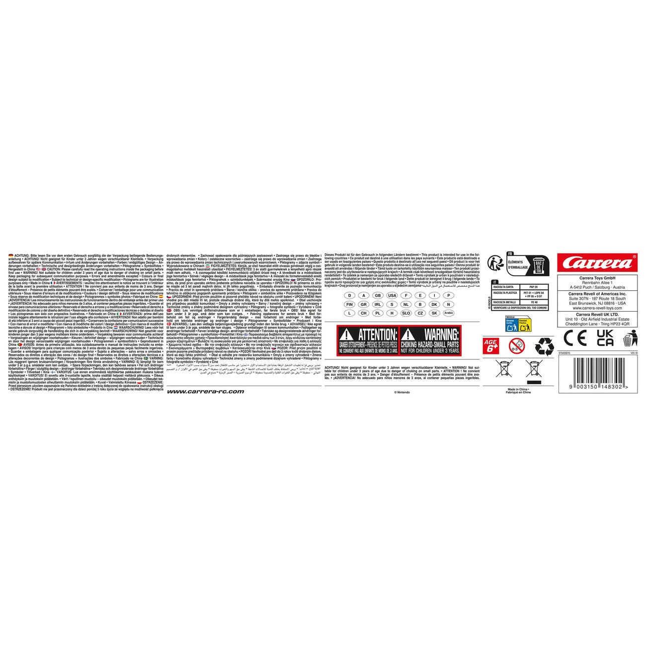 Immagine del prodotto Super Mario Kart Auto RC Radiocomandata 1/43 2,4GHz Set da corsa da tavolo Mario