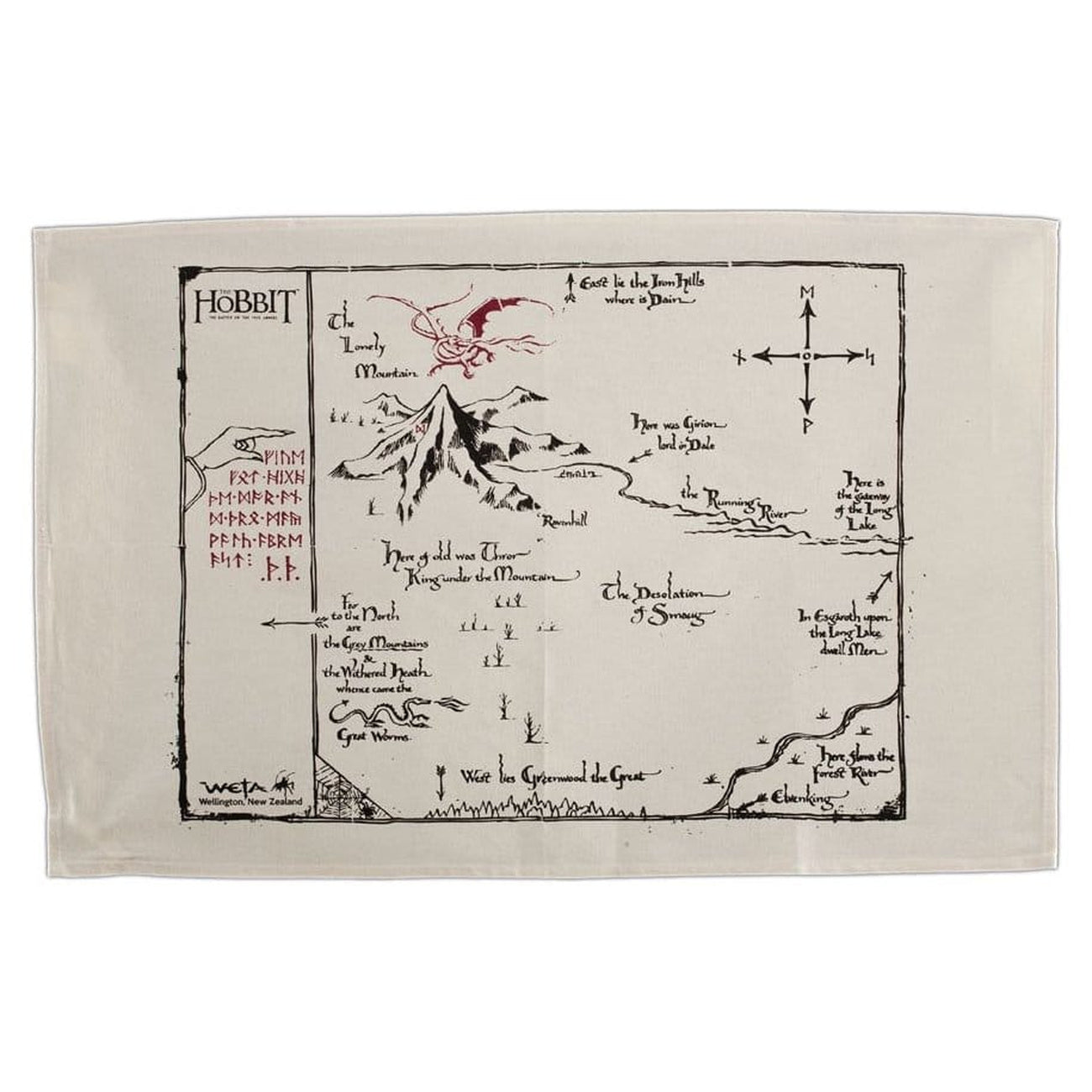 Immagine del prodotto Lo Hobbit Strofinaccio Mappa di Thorin 72 cm