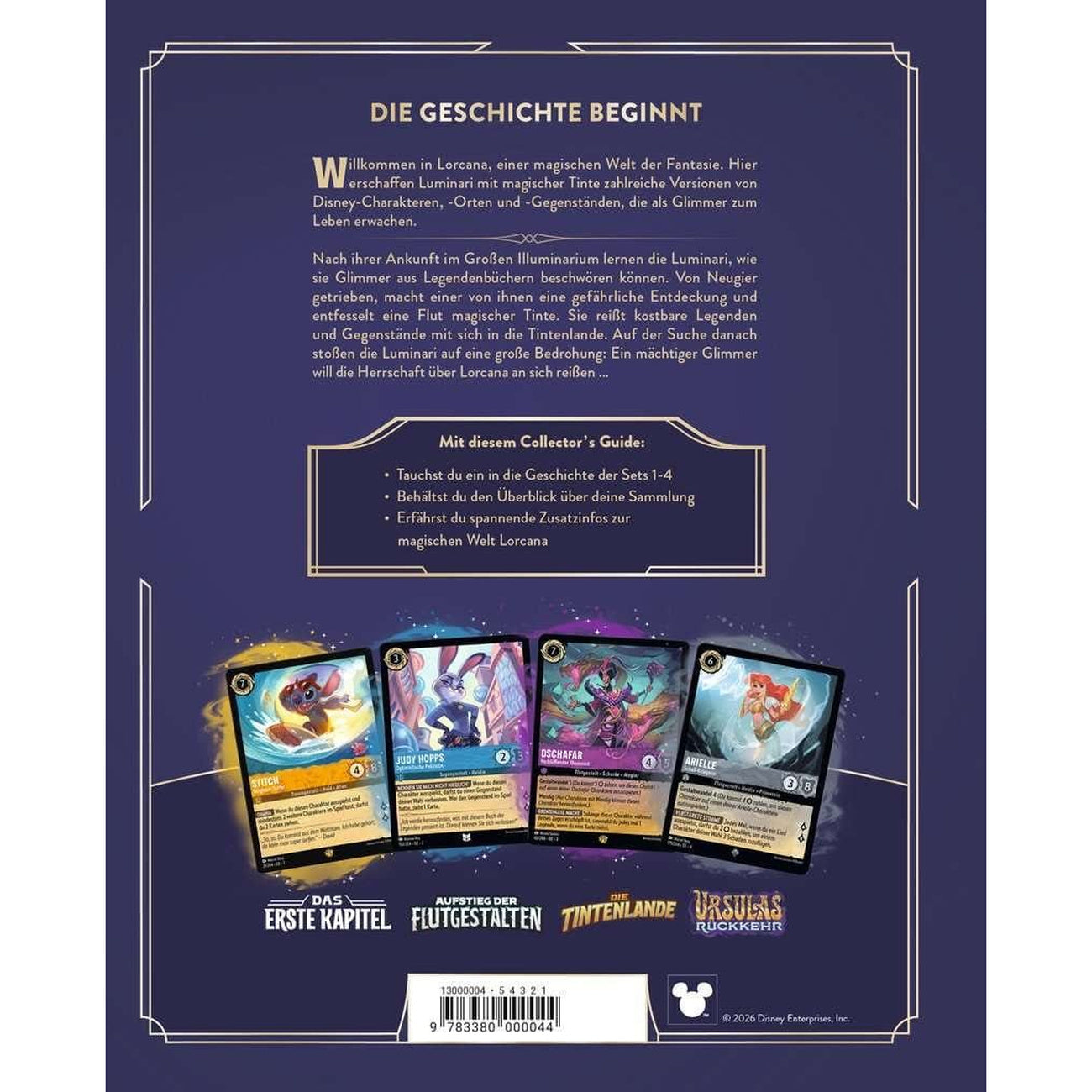 Immagine del prodotto Disney Lorcana GCC Libro La Guida Ufficiale del Collezionista: Set 1–4 *Versione tedesca*