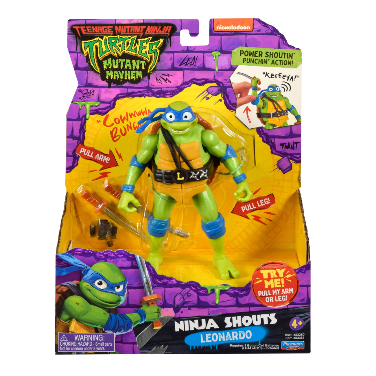Immagine del prodotto Teenage Mutant Ninja Turtles: Mutant Mayhem Ninja Shouts action figure Leonardo 14 cm