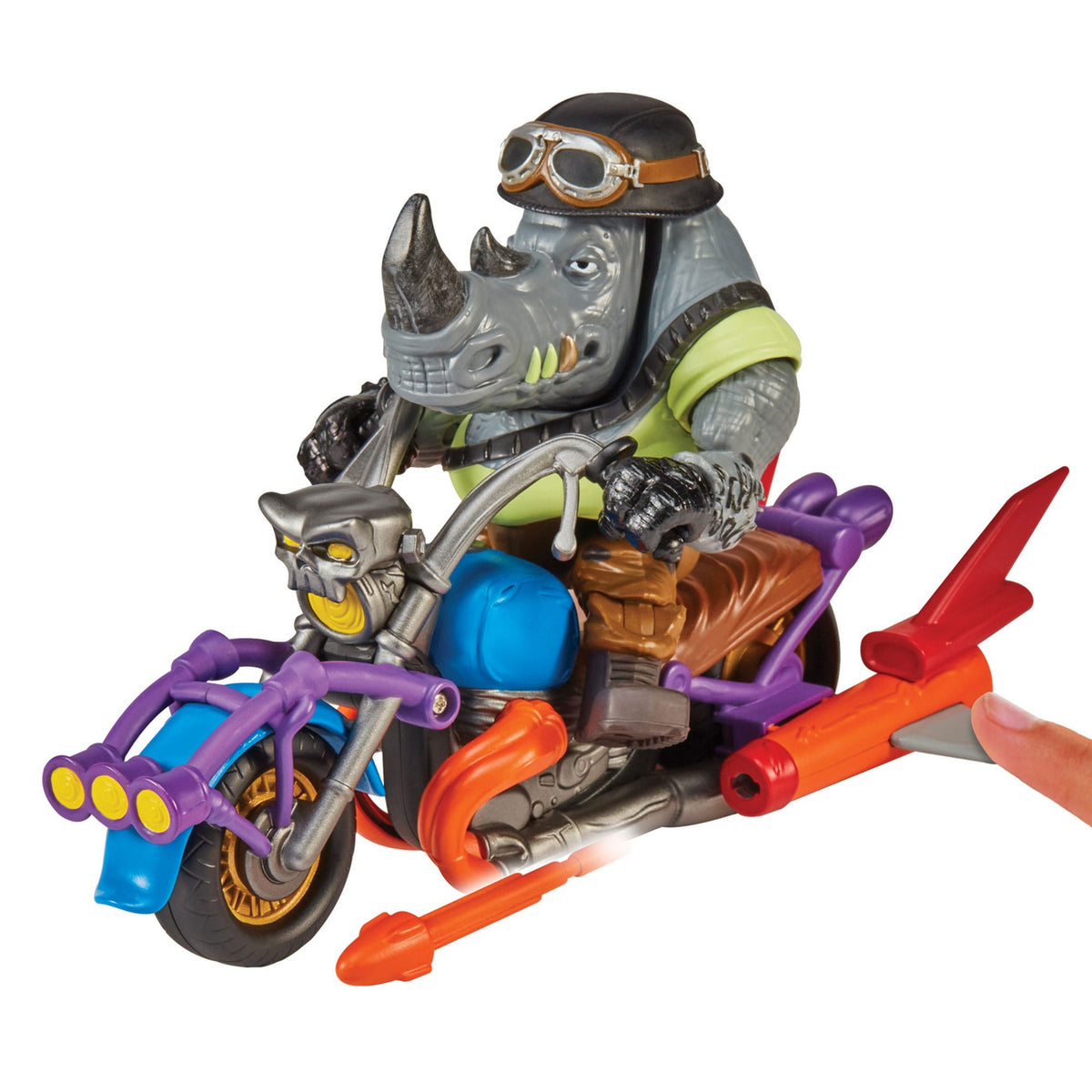Immagine del prodotto Teenage Mutant Ninja Turtles action figure con veicolo Rocksteady & Chopper 12 cm