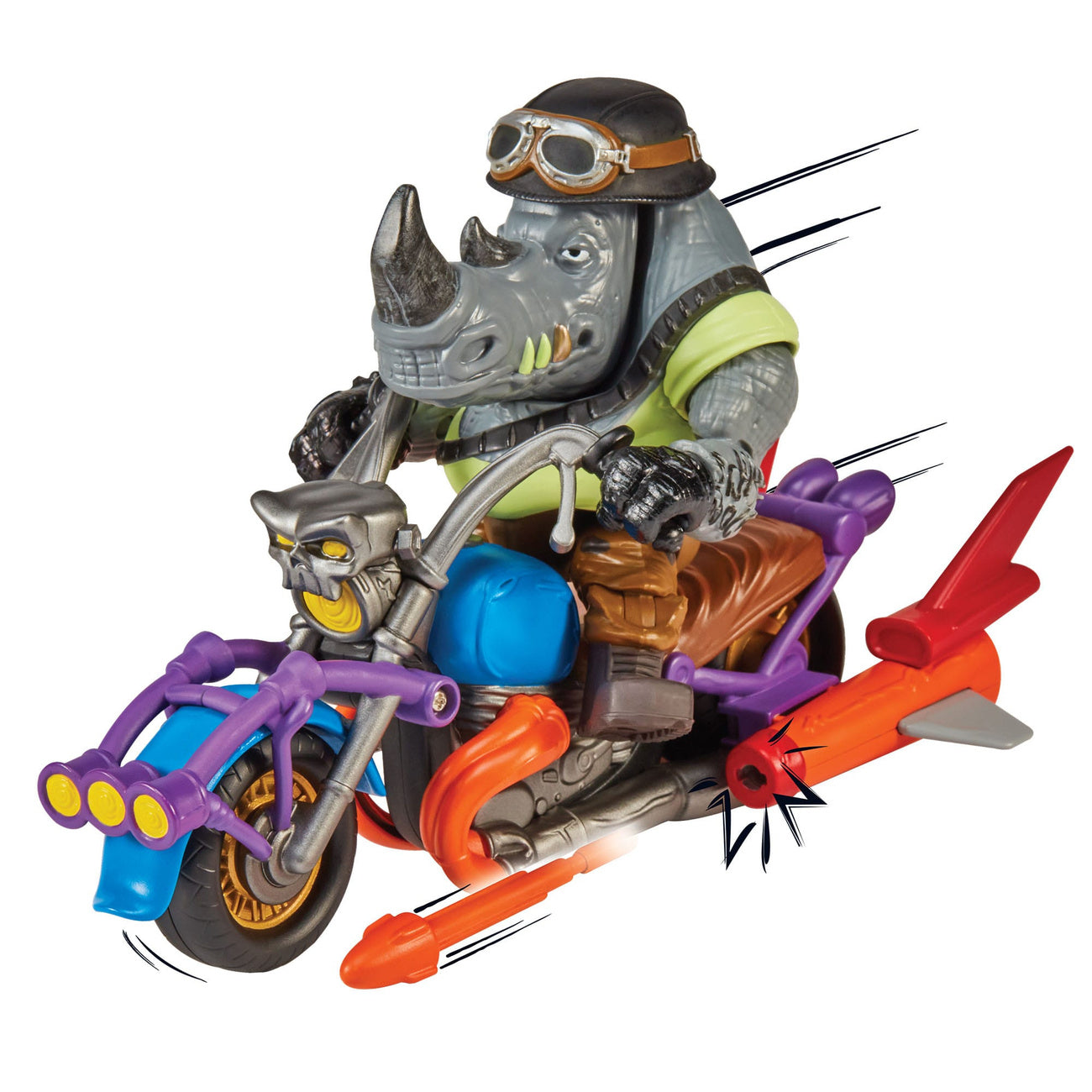 Immagine del prodotto Teenage Mutant Ninja Turtles action figure con veicolo Rocksteady & Chopper 12 cm