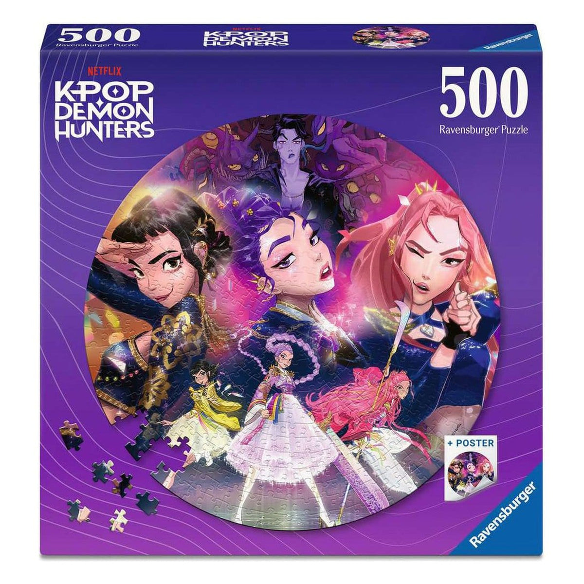 Immagine del prodotto KPop Demon Hunters Puzzle rotondo For the fans! (500 pezzi)