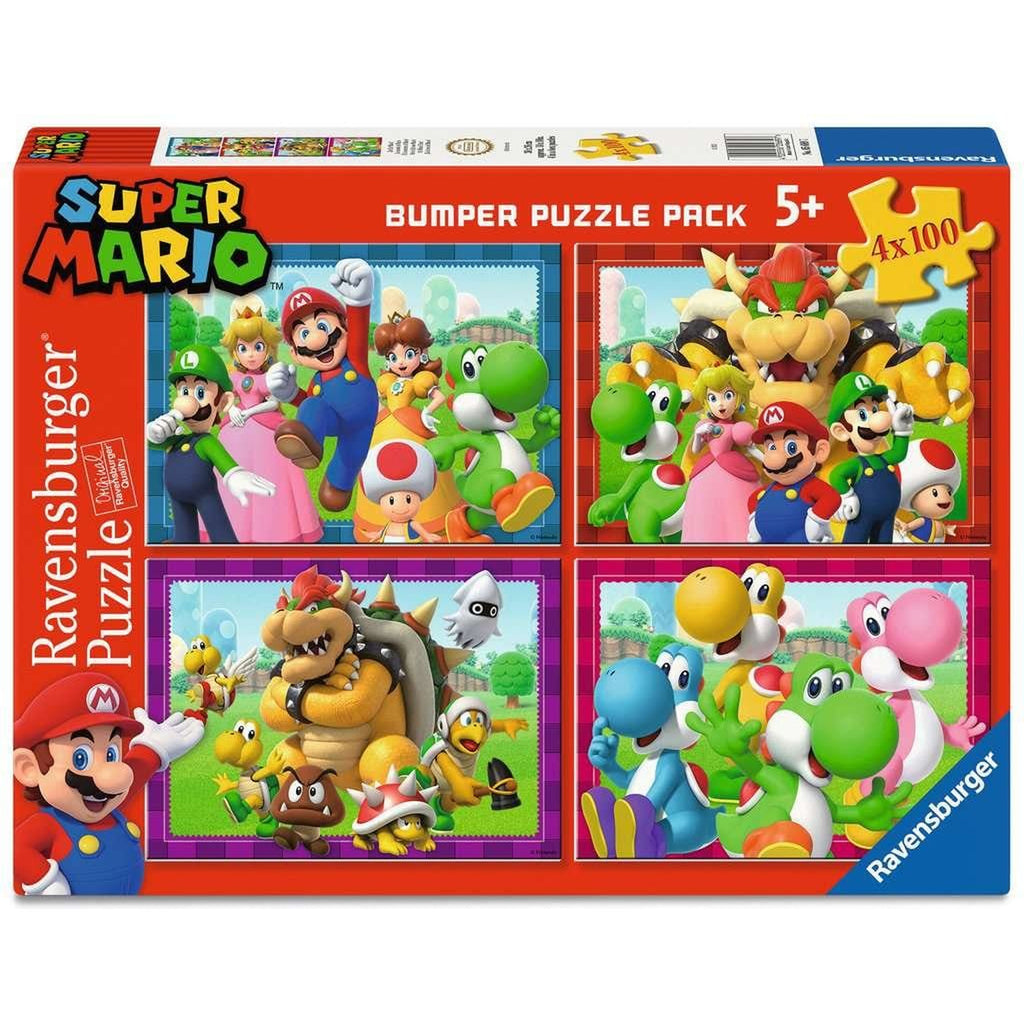 Immagine del prodotto Super Mario Puzzle confezione da 4 È l’ora di Mario! (4x100 pezzi)